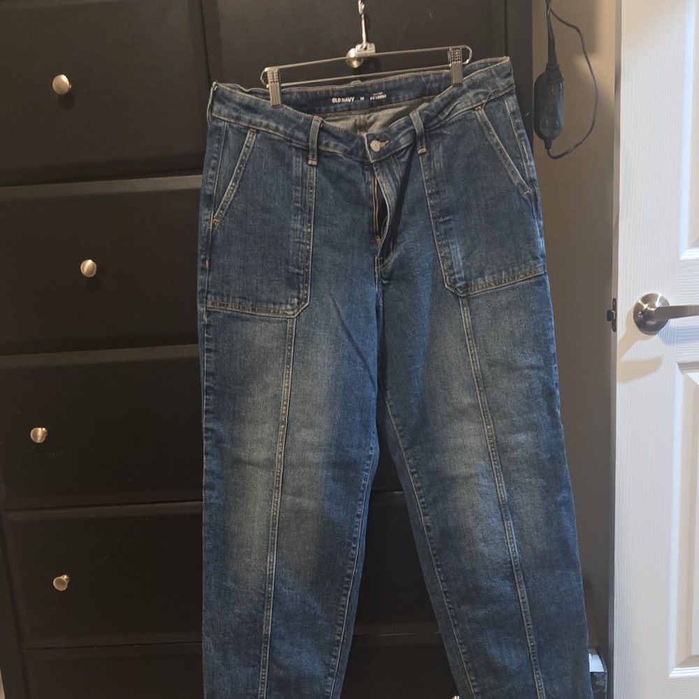 Old Navy Relaxed Fit Womens Jeans in Classic Blue
